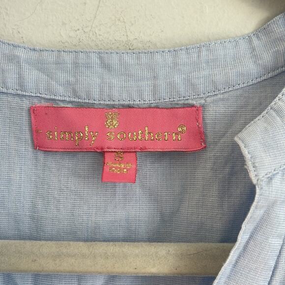 Simply Southern beachy ruffle sleeveless tiered fit & flare midi dress sz S - Picture 5 of 8